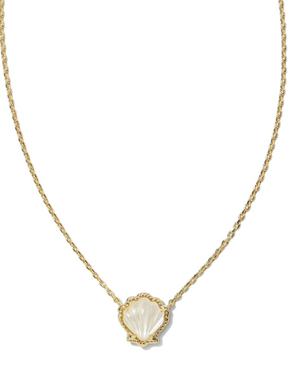 Kendra Scott Brynne Shell Gold Short Pendant Necklace